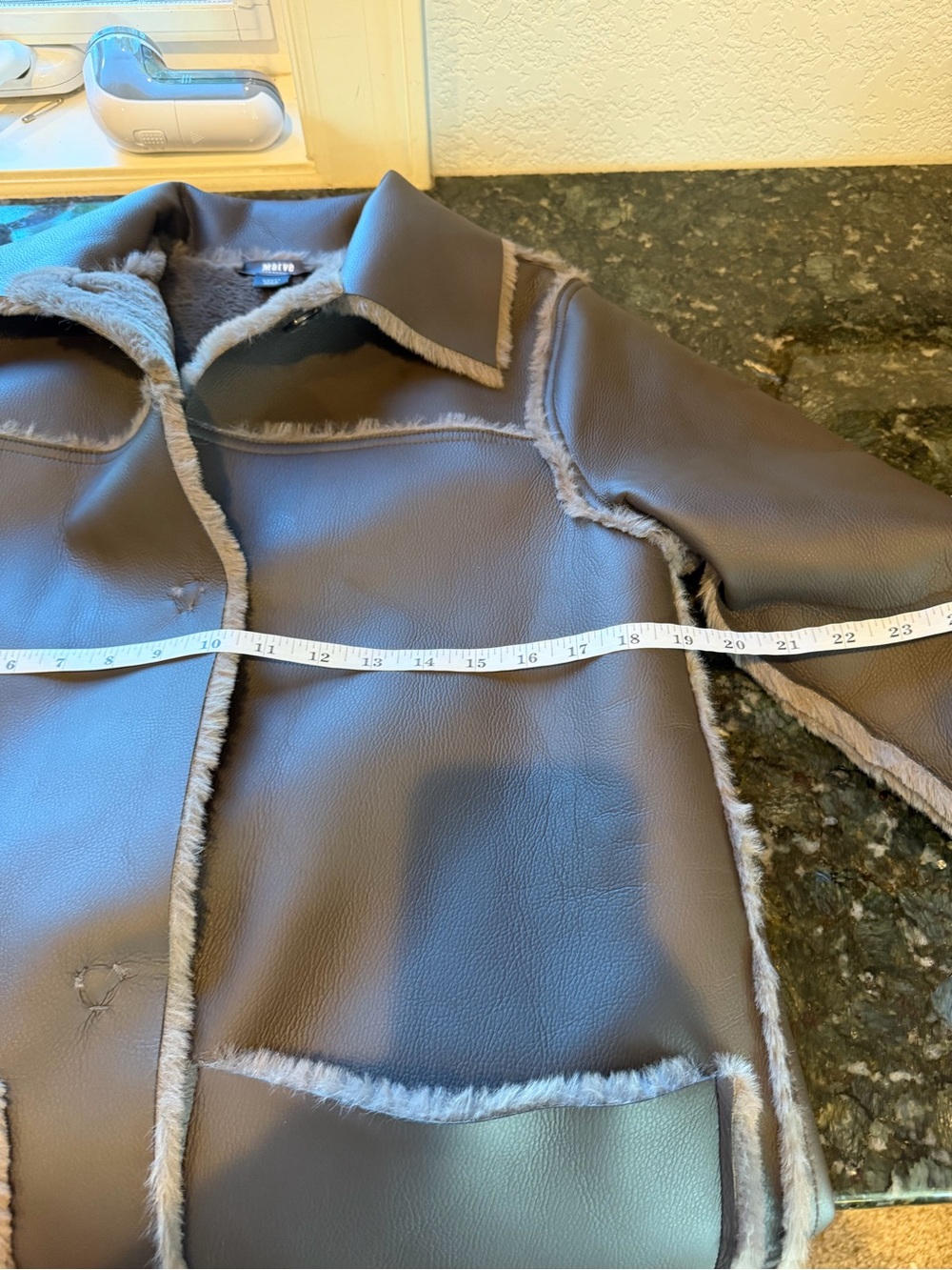 NWOT Anthropologie MAEVE Kerry Reversible Faux Fur/Shearling Long Coat. SZ S. - Picture 7 of 10
